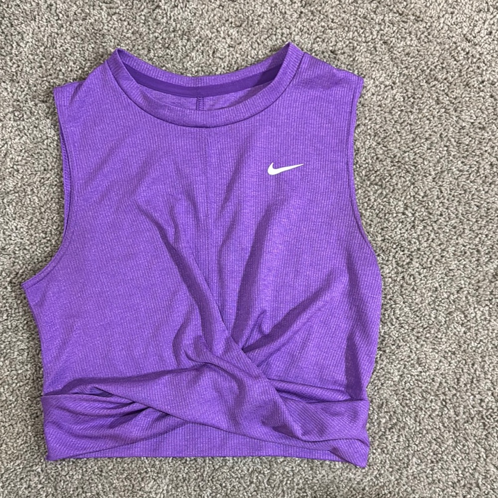 Nike Purple Crop Tank Top Sleeveless